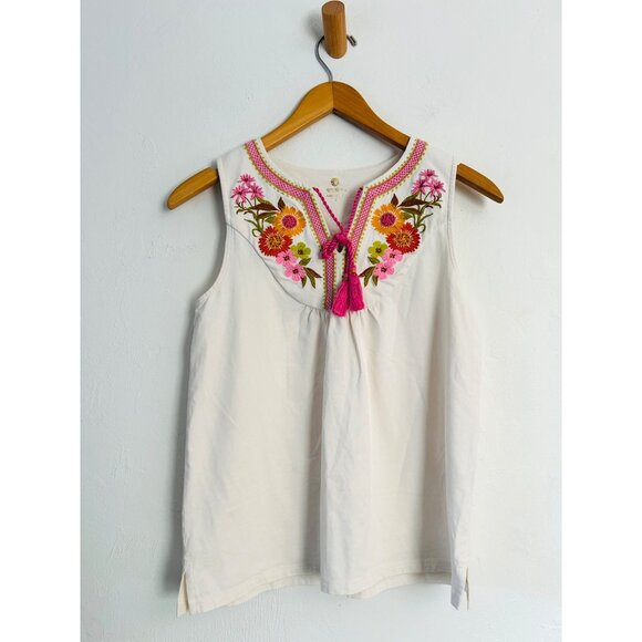 Spartina Women's Size S Faye Embroidered Tank Heywards - Picture 2 of 10